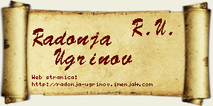 Radonja Ugrinov vizit kartica